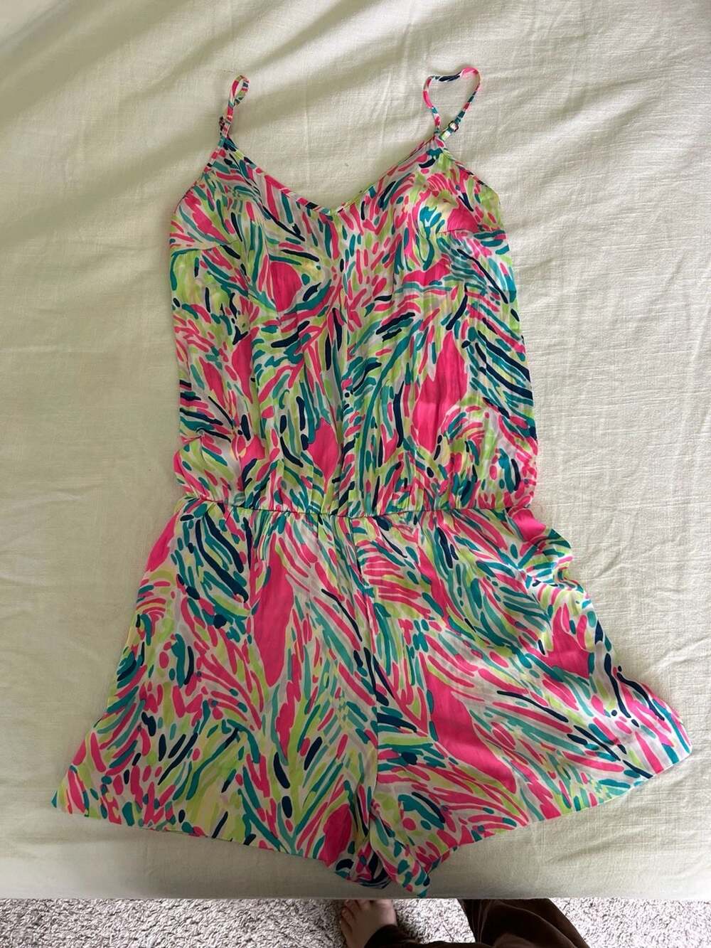 Lilly Pulitzer Deanna Romper Multicolor Spaghetti Strap